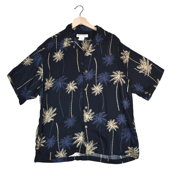 Vtg Quicksilver Silver Edition Pal Print Shirt Short Sleeve Large Button Y2K - Picture 1 of 7